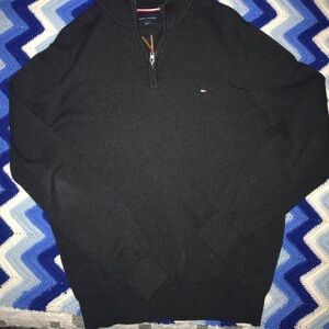 Tommy Hilfiger Dark Gray Quarter Zip Sweater